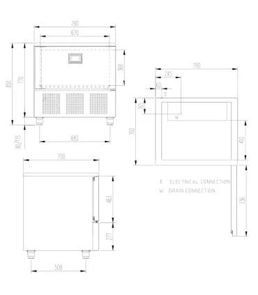 Abatidores Abatidor 5 GN 1/1 ó 60x40 Edenox AM-051 panel e-feel Edenox 19102907 Abatidores Abatidor 5 GN 1/1 ó 60x40 Edenox AM-051 panel e-feel Edenox 19102907