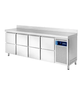 Mesas Frías Snack fondo 600mm Mesa Refrigerada con 8 cajones largo 2542mm Edenox MPS-250 Edenox 19059829