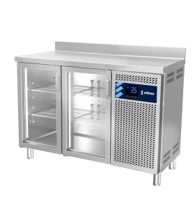 Mesas Frías Snack fondo 600mm Mesa Refrigerada 2 puertas de cristal Edenox MPS-150 HC LC Edenox 19059755