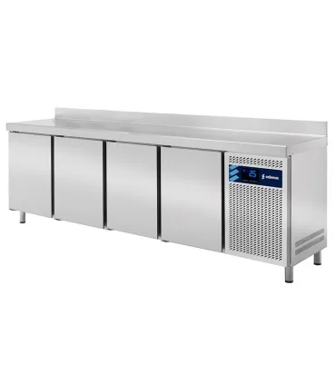 Mesas Frías Fondo 800mm Mesa Refrigerada 4 puertas Euronorm para bandejas 60x40 Edenox MPP-250 HC Edenox 19076321