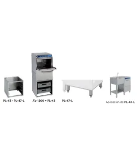 Peana para lavavasos de fregadero medida 470x520x131mm