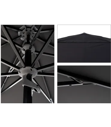 Parasoles Parasol cuadrado 4x4 m de doble polea Garbar Sicilia Garbar