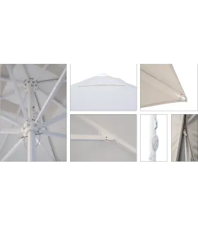 Parasoles Parasol cuadrado 3x3m de doble polea Garbar Sardigna Garbar