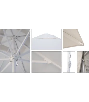 Parasoles Parasol cuadrado 3x3m de doble polea Garbar Sardigna Garbar