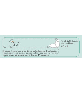 Grifo electrónico altura 28 cm Edenox CEL-18