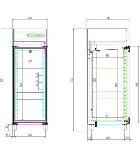 Ofertas Flash! LIQUIDACIÓN Armario refrigerado alta eficiencia 1 puerta GN 2/1 Edenox APG-711 HC EFF Edenox 19102163