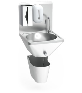 Lavamanos Lavamanos integral mural de rodilla con dispensador de jabón y toallas Fricosmos 061406
