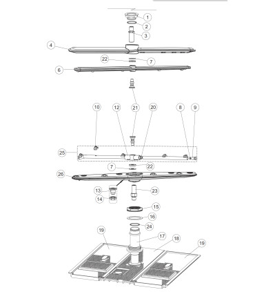 Recambios para Lavavajillas tuerca para soporte de brazo de lavado rosca M56x2 Colged 429073 Colged 429073