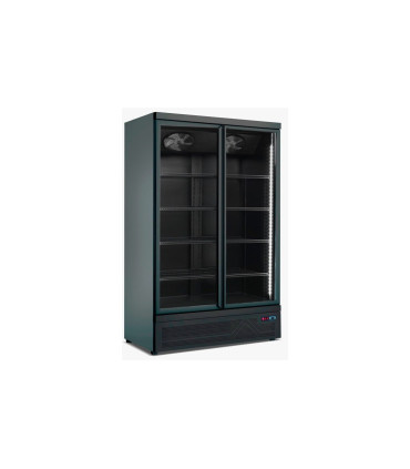 Armarios Expositores Refrigerados Armario expositor refrigerado negro 2 puertas pivotantes 1250x705x2050mm Eutron AQ5068