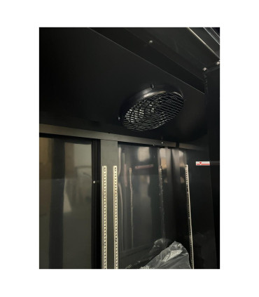 Armarios Expositores Refrigerados Armario expositor refrigerado negro 2 puertas pivotantes 1250x705x2050mm Eutron AQ5068
