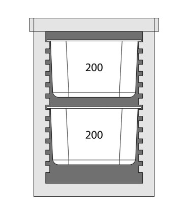 Caja isotérmica Thermobox para cubetas 6 GN 1/1 (65 mm) carga