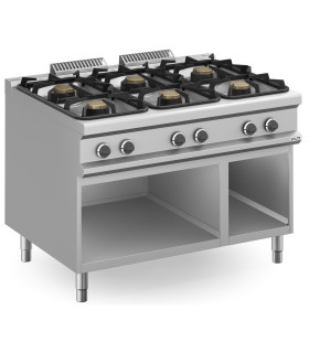 Cocinas a Gas Cocina a gas 6 fuegos con armario abierto MBM Magistra Plus 900 MFB912AXXL MBM MFB912AXXL