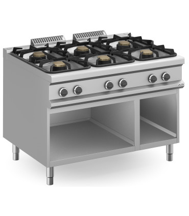 Cocinas a Gas Cocina a gas 6 fuegos con armario abierto MBM Magistra Plus 900 MFB912AXXL MBM MFB912AXXL
