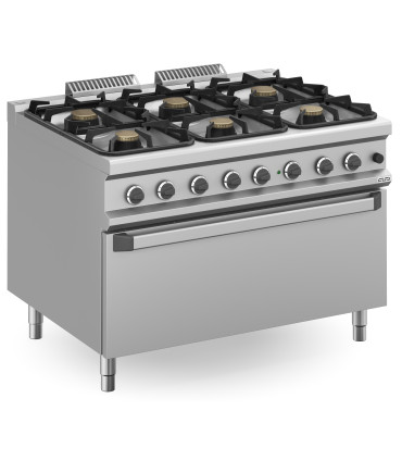 Cocinas a Gas Cocina a gas 6 fuegos con horno extra grande a gas MBM Magistra Plus 900 MBM