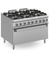 Cocina a gas 6 fuegos con horno extra grande a gas MBM Magistra Plus 900
