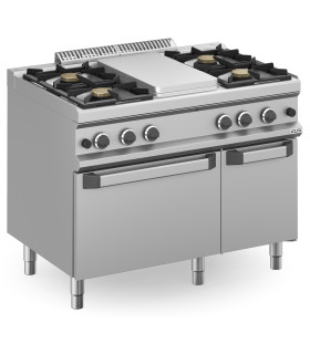 Cocinas a Gas Cocina a gas 4 fuegos, plancha central y horno a gas Magistra Plus 700 MFB711MFG4XL MBM MFB711MFG4XL
