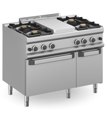 Cocinas a Gas Cocina a gas 4 fuegos, plancha central y horno a gas Magistra Plus 700 MFB711MFG4XL MBM MFB711MFG4XL