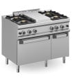 Cocina a gas 4 fuegos, plancha central y horno a gas Magistra Plus 700 MFB711MFG4XL