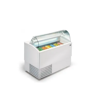 Vitrinas de Helados Vitrina de Helados Cristal Curvo para 6+6 cubetas de 5l Isetta 6R LX ISA Italy Isetta 6R LX