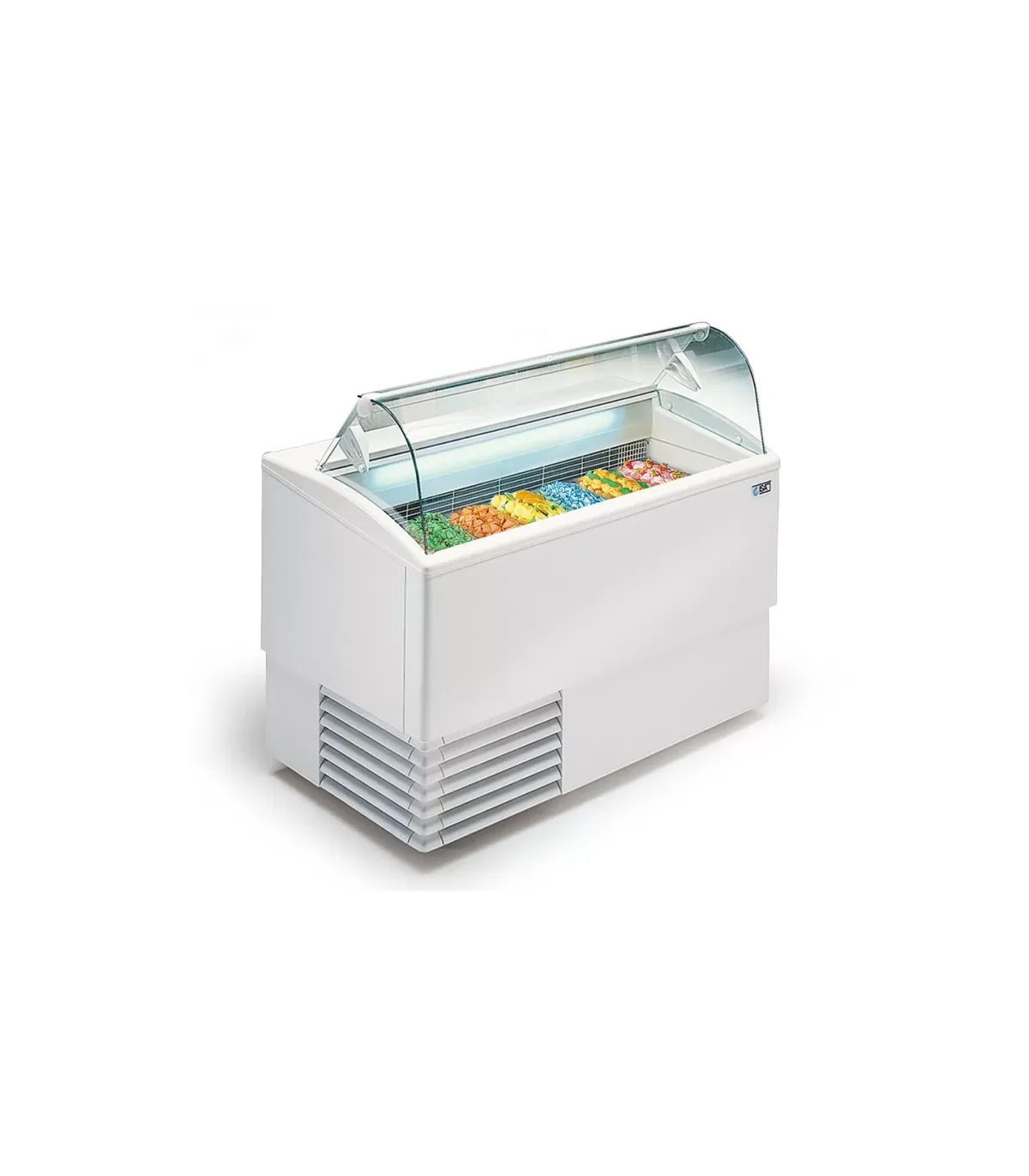 Vitrinas de Helados Vitrina de Helados Cristal Curvo para 6+6 cubetas de 5l Isetta 6R LX ISA Italy Isetta 6R LX