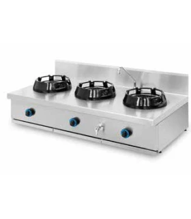 Cocina Wok de Sobremesa 3 fuegos de 14 kw