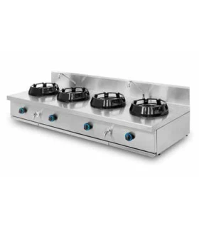 Cocina Wok de Sobremesa 4 fuegos de 14kw