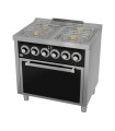 Cocina a gas de 4 fuegos con horno eléctrico CB4F600HE