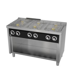 Cocinas a Gas Cocina a gas con mueble de 6 fuegos CB6F600E HR Fainca CB6F600E