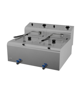 Freidoras Eléctricas Freidora eléctrica sobremesa 8+8 litros alto rendimiento 5.5kWx2 FD8L8LAR600 HR Fainca FD8L8LAR600