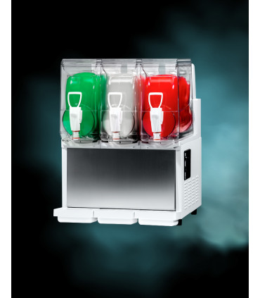 Granizadoras Granizadora triple cuba 11+11+11 litros potenciada y con carcasa Yuki Grupo Granita