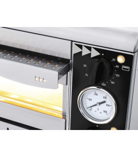 Hornos de Pizza Horno eléctrico doble cámara 2 pizzas ø35 Prismafood Hideo 2-40 Prismafood Hideo 2-40
