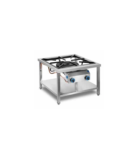 Paellero en mueble 2 coronas de 27 kw altura 550mm MOB-1PA