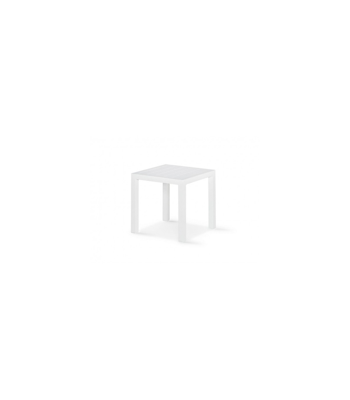 Tumbonas Mesa de aluminio color blanco 80x80 Calpe Arkimueble 068