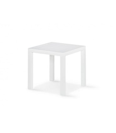 Tumbonas Mesa de aluminio auxiliar color blanco 40x40 Calpe Arkimueble 068
