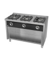 Cocina a gas de 3 fuegos y estante  C3F600E