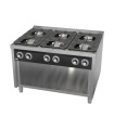 Cocina a gas de 6 fuegos con mueble fondo 90 cm Serie 900 HR Fainca C6F900E