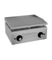 Plancha a gas rectificada mitad ranurada 60 cms PLC600RTRN