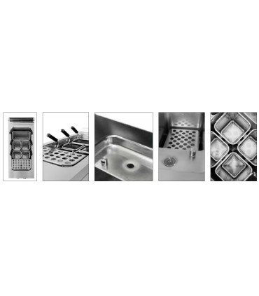 Cocedores de Pasta Cuecepasta Eléctrico de 40+40 litros CPE40L40L900E HR Fainca CPE40L40L900E