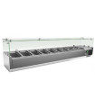 Vitrina de ingredientes 8 cubetas GN1/4  de 1800 mm VRX1800330FG