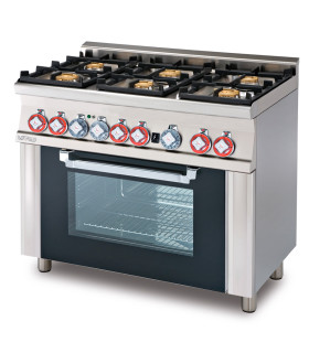 Cocinas a Gas Cocina a Gas 6 fuegos Fondo 60 con horno a gas con grill cm Lotus CF6-610G Lotus