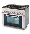 Cocina a Gas 6 fuegos Fondo 60 con horno a gas con grill cm Lotus CF6-610G