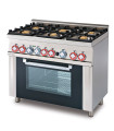 Cocina a Gas 6 fuegos Fondo 60 con horno eléctrico con grill cm Lotus CF6-610GEM