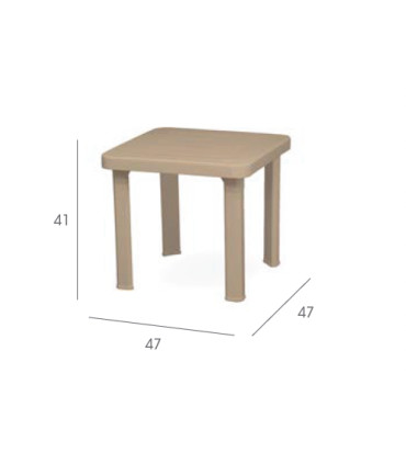 Mesas Exterior Mesa auxiliar de polipropileno Garbar Andorra 47x47x41 cm (6 unidades) Garbar Andorra
