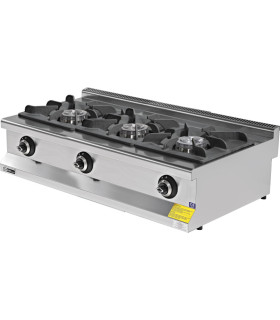 Cocinas a Gas Cocina a Gas de sobremesa 3 fuegos 3 x 8.65 kW Fondo 600 Empero EMP6KG030-O