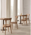 Silla en madera de Teka modelo Flores