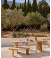 Mesa en madera de iroko modelo Sol