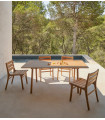 Mesa en madera de iroko modelo Emma