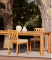 Silla St Malo en madera de Iroko 42 x 61 x 84 cm