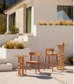 Taburete madera de Iroko modelo Pablo