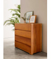 Cómoda 4 cajones 83x40x80h cm en madera de roble modelo Sol